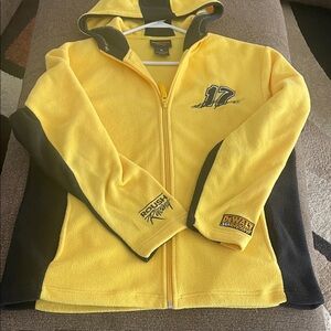 Woman, Yellow and Black Hoodie Matt Kenseth # 17